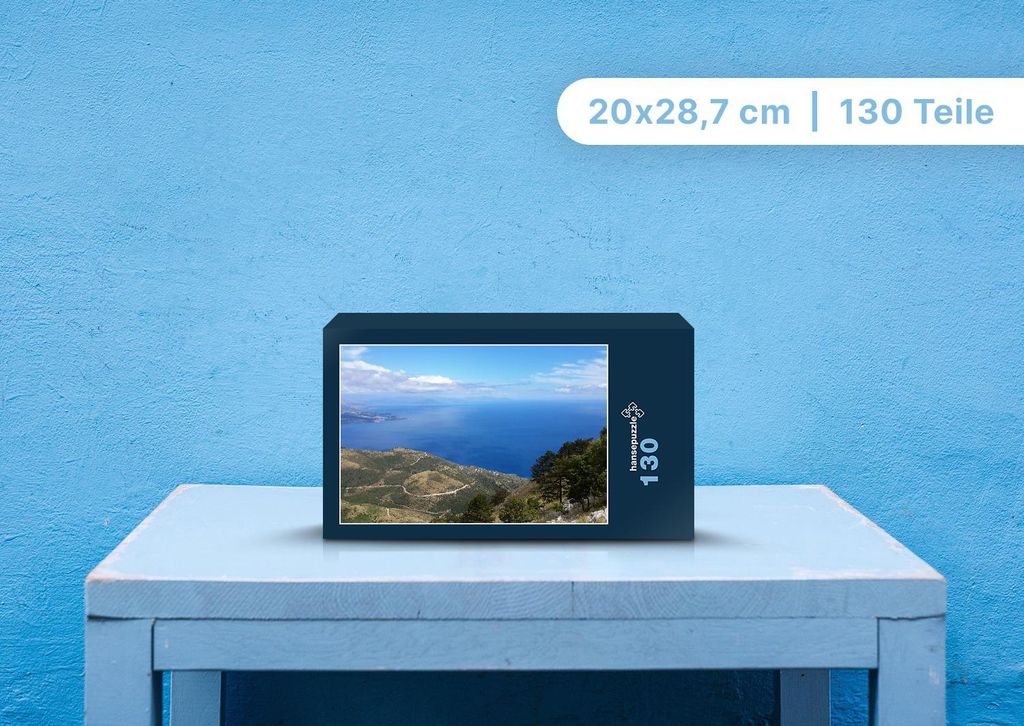 hansepuzzle 100500 - Panorama Puzzle, 130 Teile, Natur, 28,7 x 20,0cm mit hochwertiger Aufbewahrung, Kartonbox und wiederverschließbarem Beutel