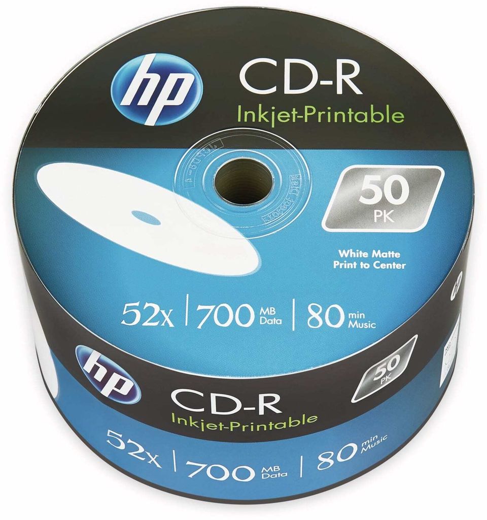 HP CRE00070WIP CD CD-Rohling 700 MB 52x 50 Stück