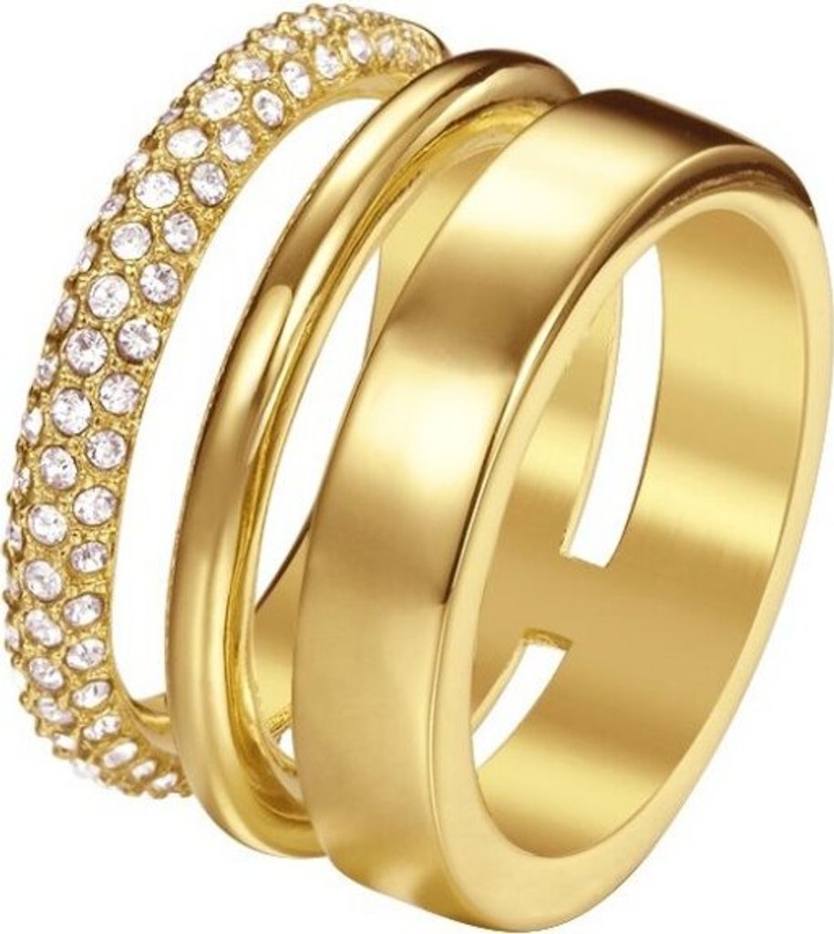 Joop Damen Ring Edelstahl gold DELICATE JPRG00004B1, Ringgröße:56 (17.8 mm Ø)