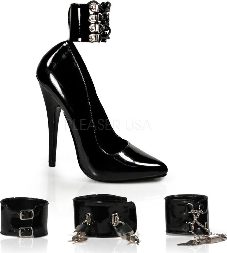 DEVIOUS DOMINA-434 High Heel Pumps mit Fesselmanschetten