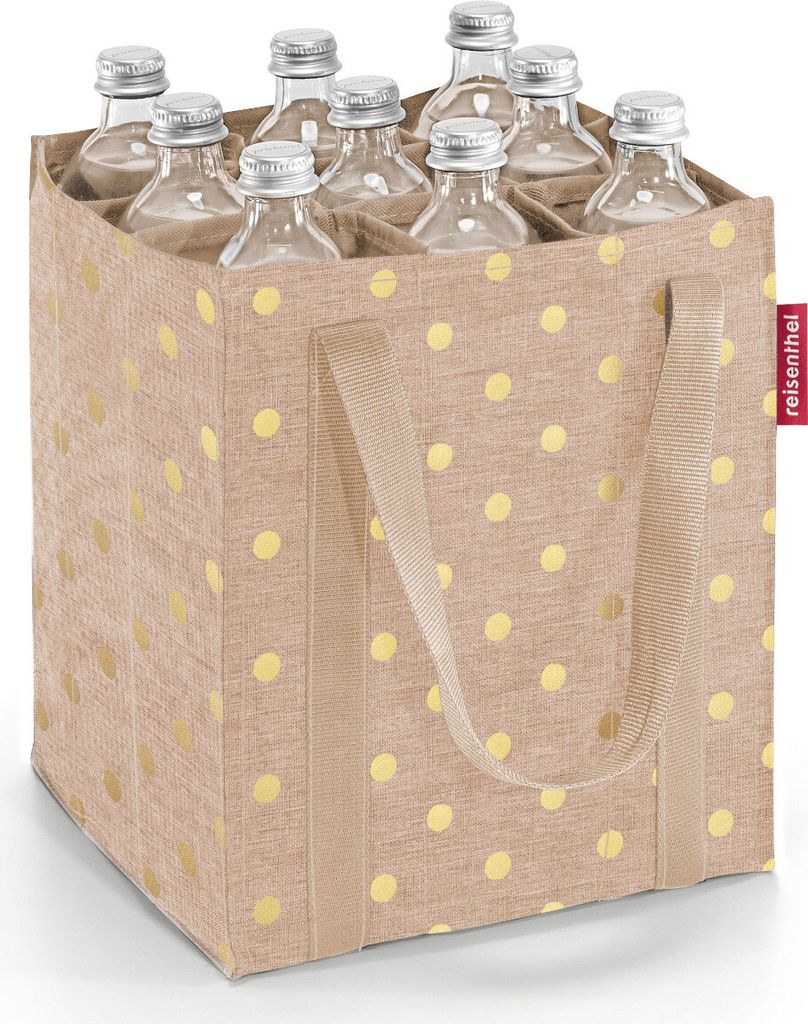 reisenthel bottlebag Flaschentasche Einkaufstasche metallic dots coffee ZJ6050