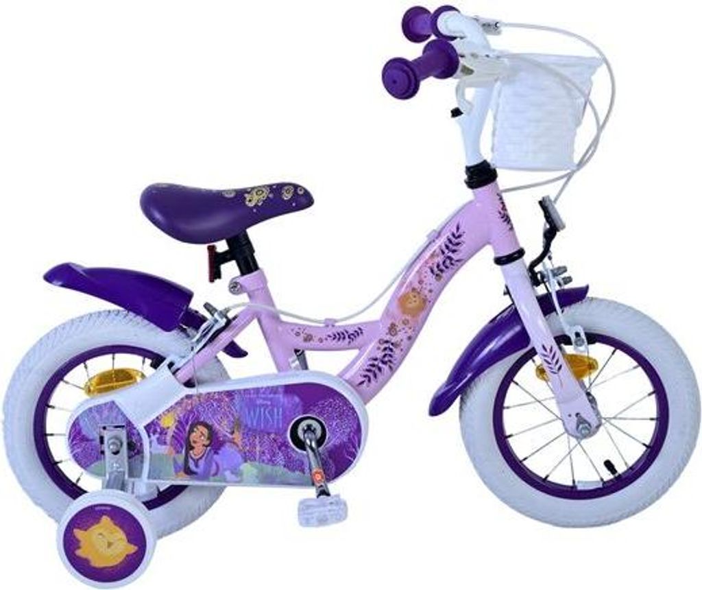 Disney Wish Kinderfahrrad - Mädchen - 12 Zoll - Lila - Zwei Produktbild 