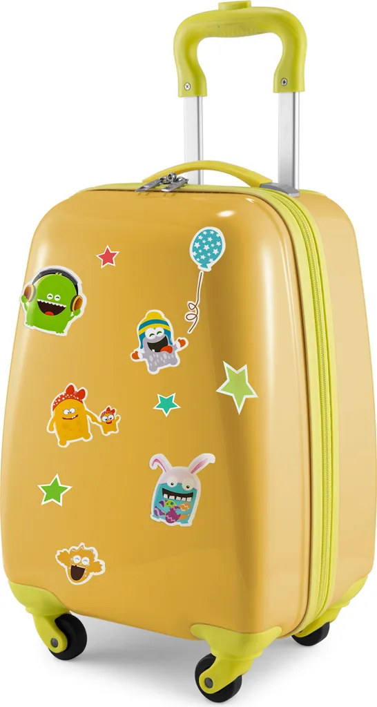Trolley Bambini Giallo 24L HAUPTSTADTKOFFER - Valigia Mostri Divertente