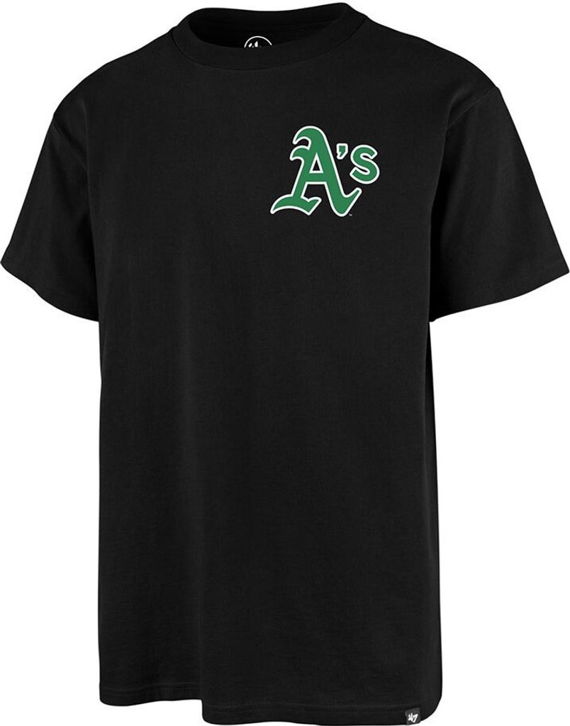 47 Mlb Oakland Athletics Backer Kurzarm-t-shirt Schwarz L Mann Schwarz L