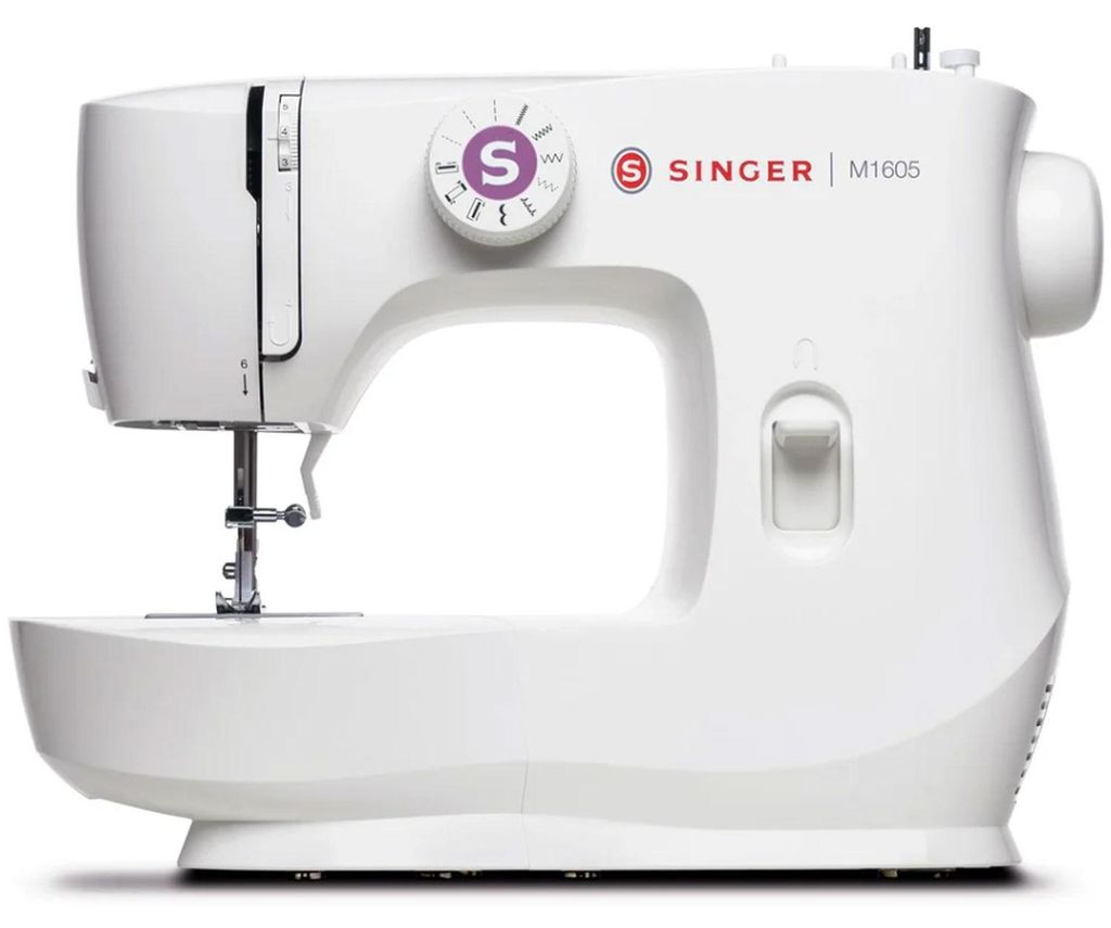 SINGER M1605, Weiß, Nähen, 4 Step, Drehregler, Elektro, 425 mm
