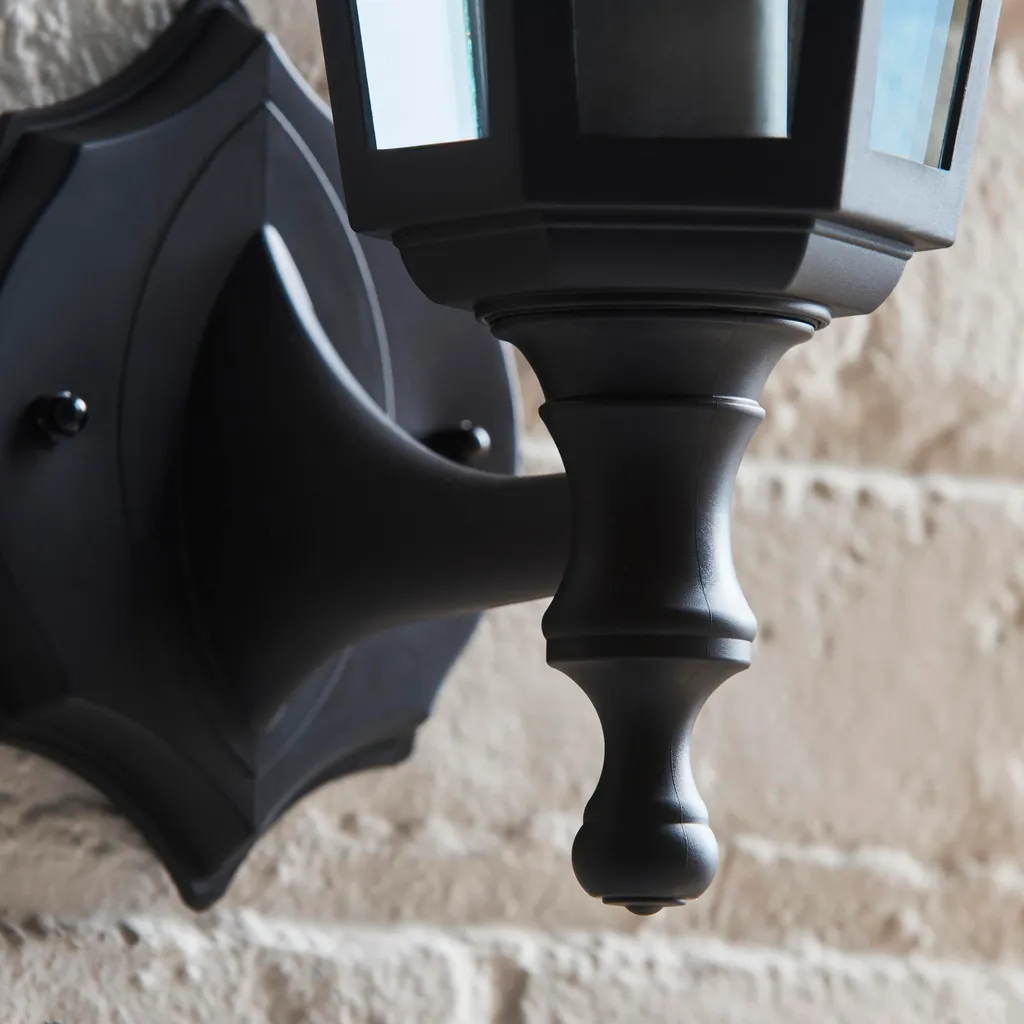 Éclairage extérieur pour entrée de maison BAYSWATER noire E27 IP44 - 5