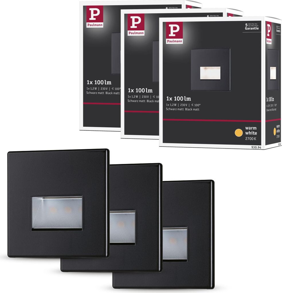Paulmann Bundle LED Wandeinbauleuchte Edge