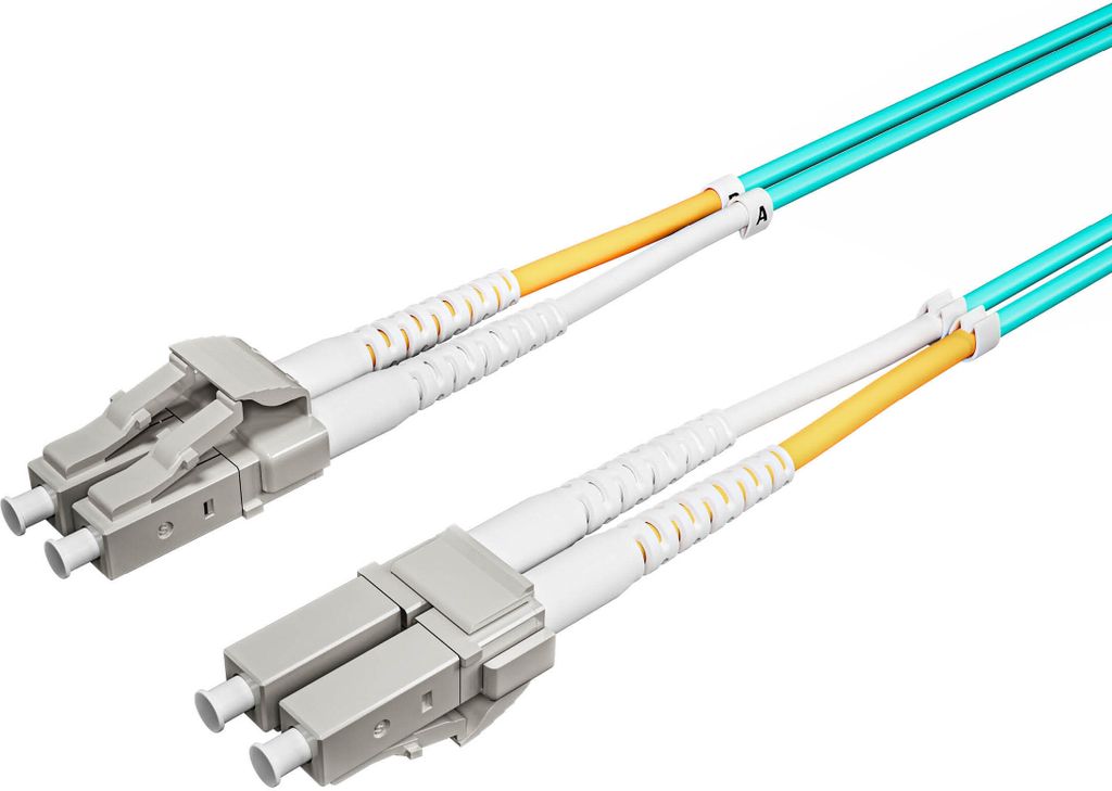Duplex Patchkabel LC/LC 50/125μ OM3 aqua 1m
