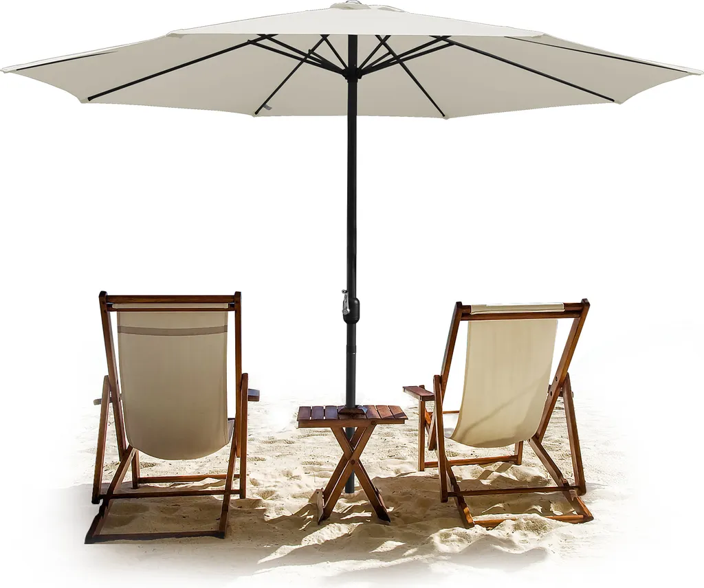 TolleTour Ombrellone da Giardino Ø3,5m Beige - Design a Sbalzo Professionale