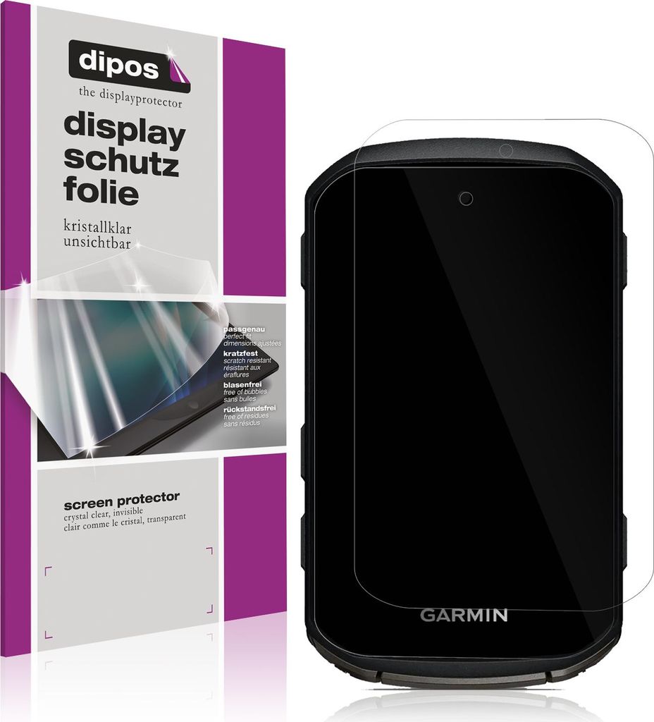 2x Schutzfolie für Garmin Edge 850 klar Displayschutzfolie Folie Display Schutz dipos