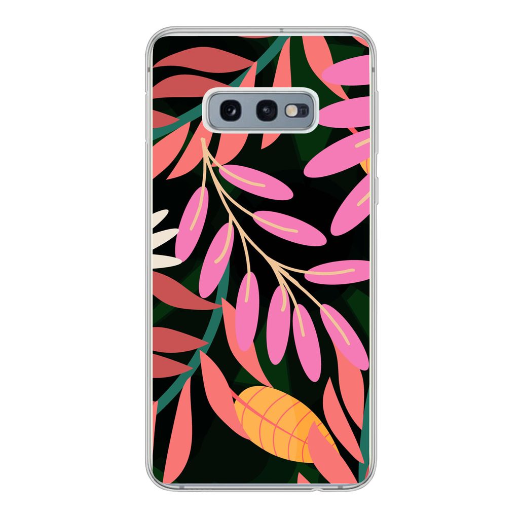 MuchoWow Handyhülle Schutzhülle Hülle für Samsung Galaxy S10e Tropisch - Blumen - Muster Silikon Softcase Handy Hülle - Handy