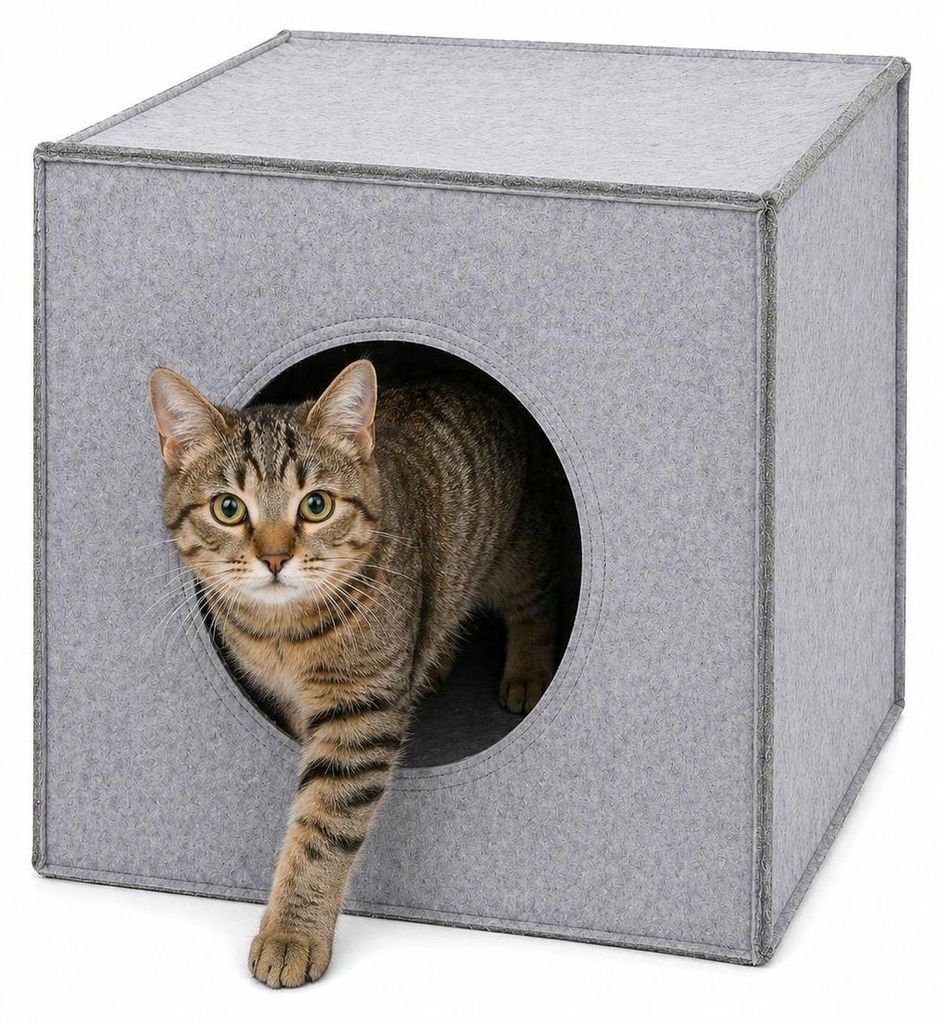 lionto Katzenhöhle, Regaleinsatz & Katzenbett in einem, aus Produktbild 