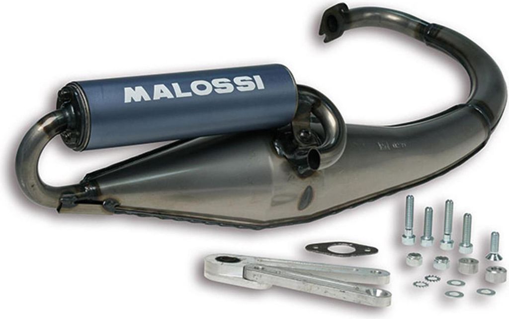 Malossi Auspuff Flip mit E-Prüfzeichen kompatibel mit Malaguti, CPI, Keeway, Generic, ATU (1E40QMA)