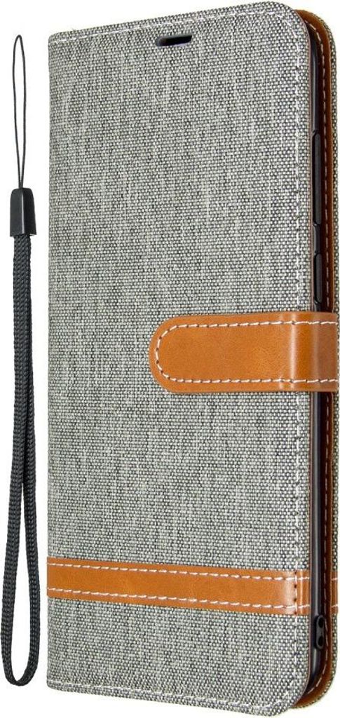Samsung Galaxy M11 / A11 Hülle - Coverup Denim Klapphülle - Grau