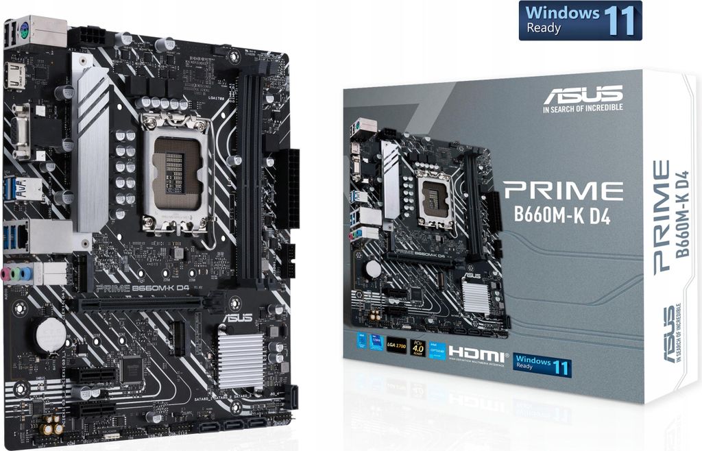 ASUS PRIME B660M-K D4 Gaming Mainboard für Intel LGA 1700 Produktbild 