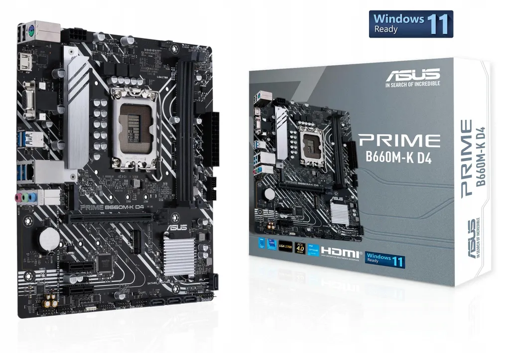 Carte ASUS PRIME B660M-K D4 pour PC gaming compact et bureautique