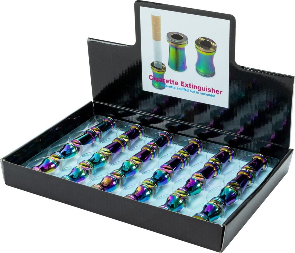 Spegnisigarette Glutkiller In Cromo - Set Da 2, Forme Triangolo Ed Esagono, Per Posacenere Puliti
