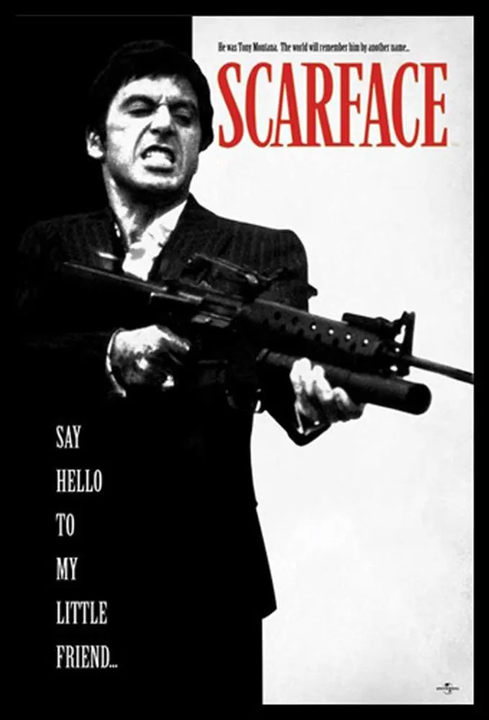 Déco Murale Scarface pour Home Cinéma - Grande Affiche Encadrée 61x91 cm