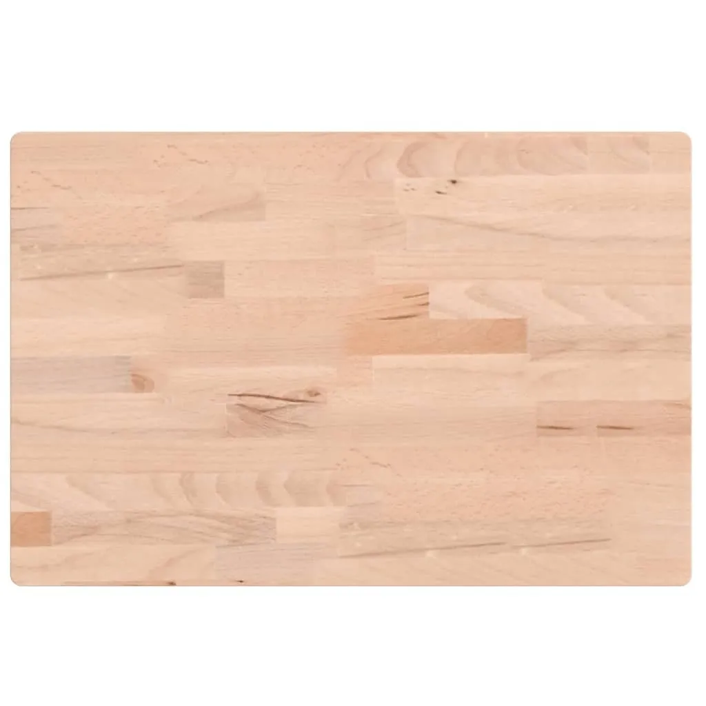 vidaXL Piano lavabo 60x40x2,5 cm in faggio massiccio