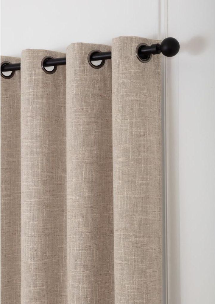 MOONDREAM Akustikvorhang 3in1 | Lärmschutz | Thermoisolierung | 100% Verdunkelung | Patentierte Technologie | Ösen | Beige MC632 | 130B x 250H cm
