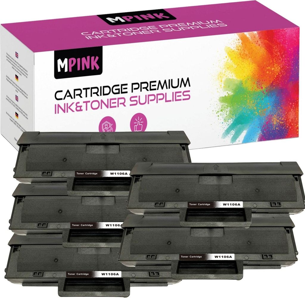 5x Tonerkartusche für HP 1W1106A Laser 107a 135a 138p