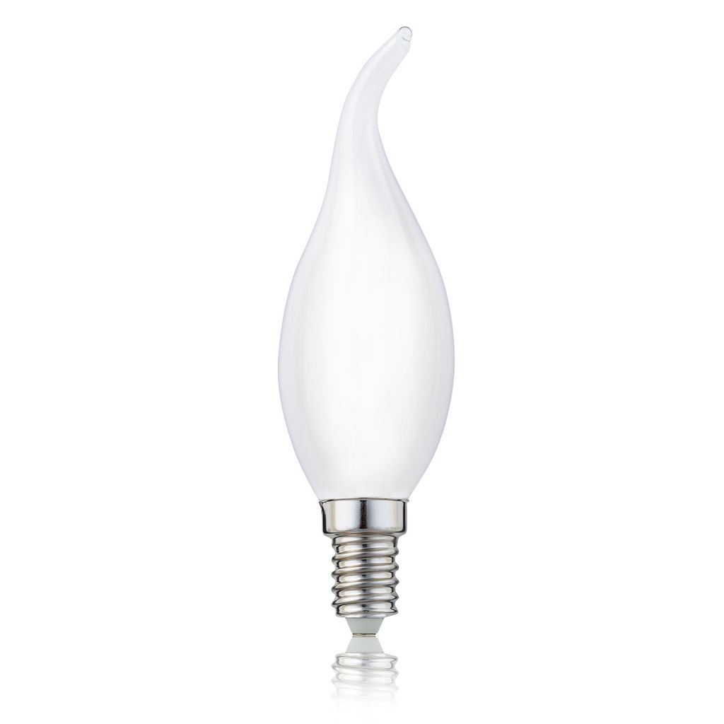 LED Birne Glühlampe Leuchtmittel C35 Lampe E14 Warmweiß 2700 K 2,5W matt 1 Stück