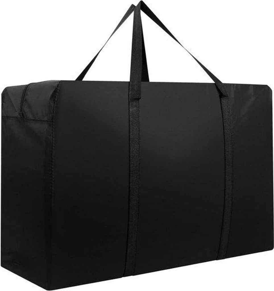 Gartenkissen-Transporttasche - 600D Oxford-Stoff - Handgriff - 72 x 43 x 28 cm - Schwarz - 87 Liter