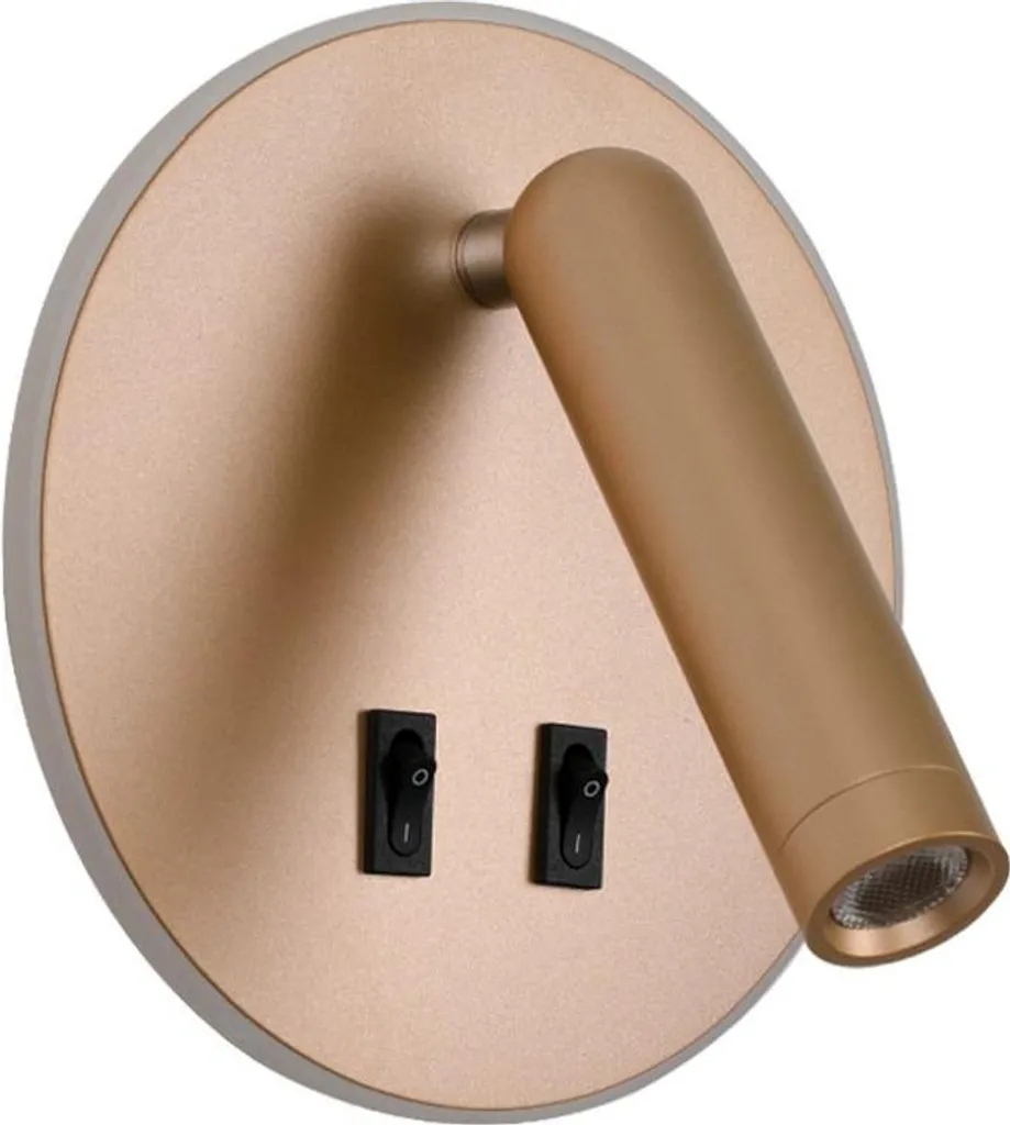 Italux Furla Gold Edition | Lampada LED Parete Oro 8W con Interruttore