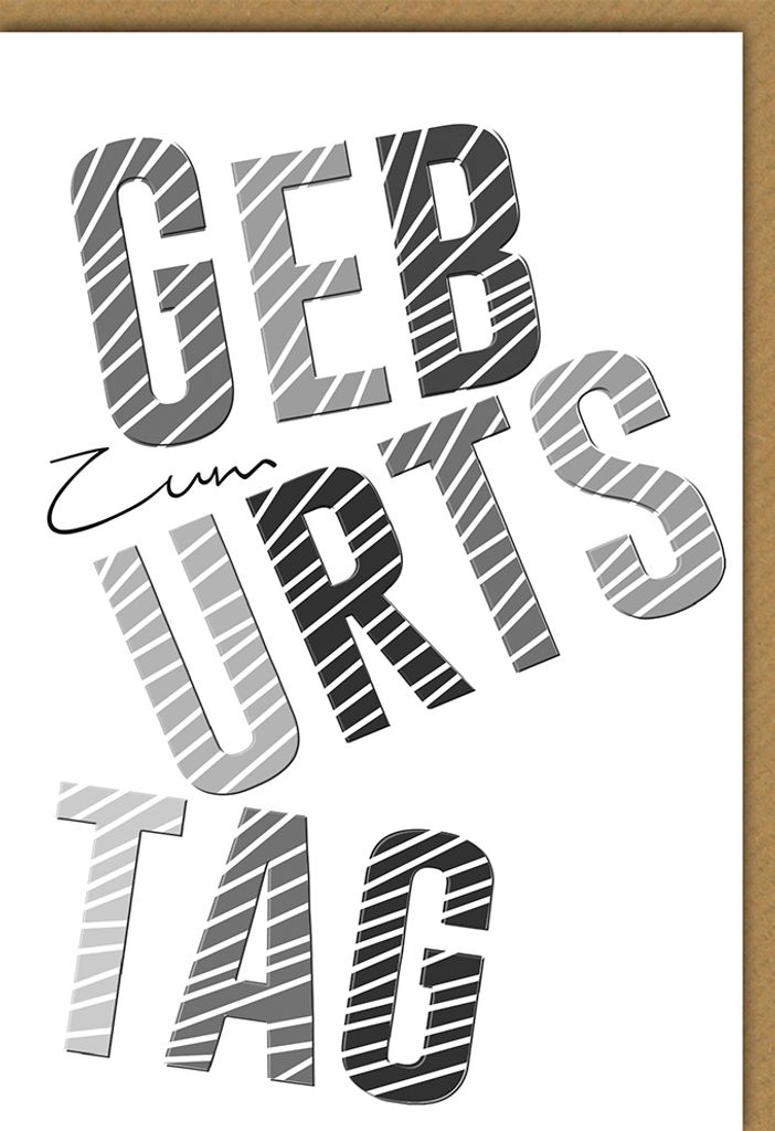 Geburtstag - Glückwunschkarte im Format 11,5 x 17 cm - Gebutstag, groß