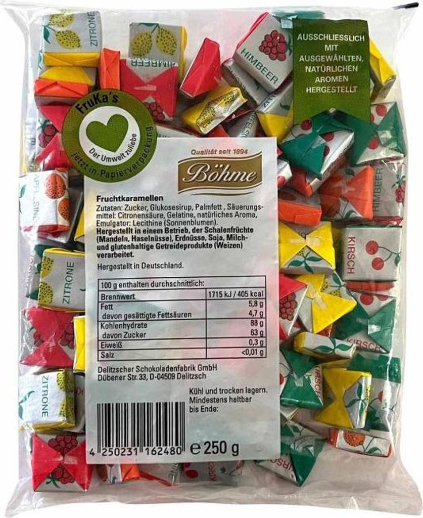 Böhme Fruchtkaramellen 250g Produktbild 