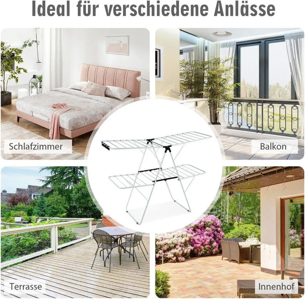 Séchoir à linge pliable : ne manquez plus de place avec ses 2 niveaux