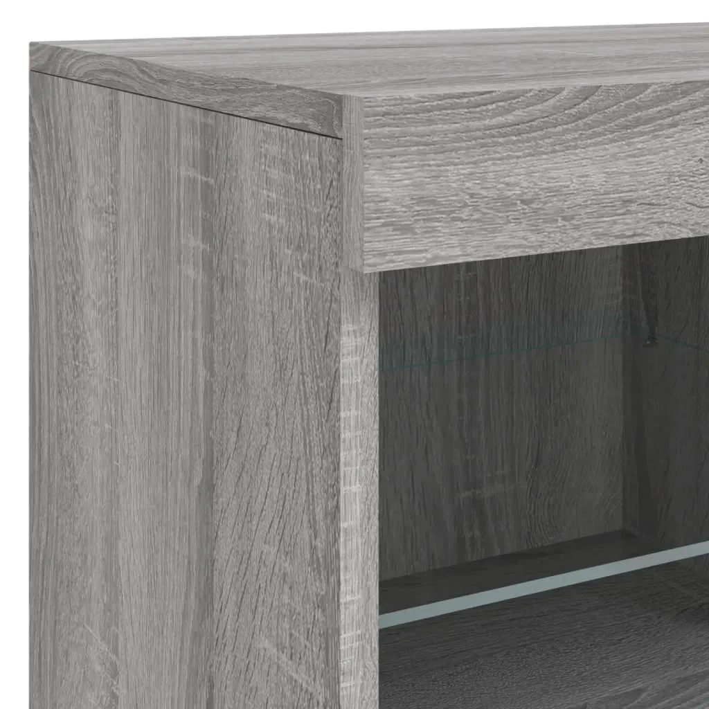 Mobile Credenza LED Grigio Sonoma 81x37x67 cm | Miglior Prezzo Online - 10