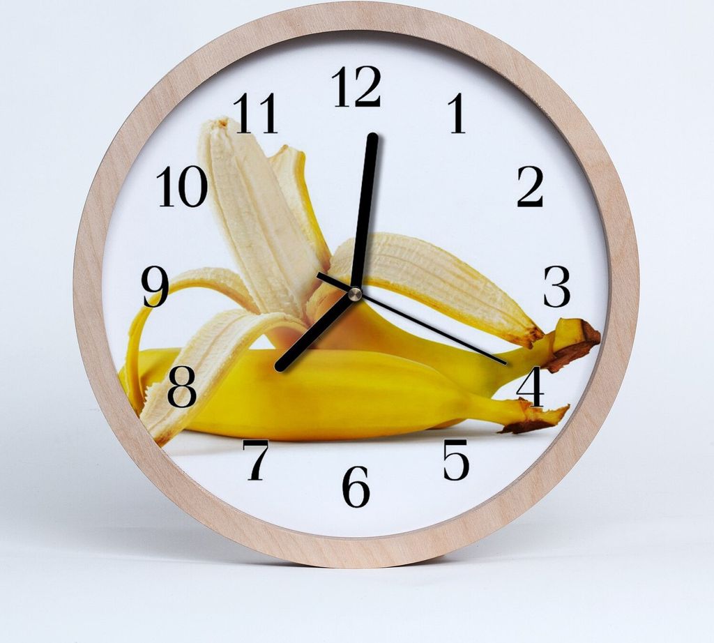 Holzuhr 30fi cm wanduhr - Bananen Obst