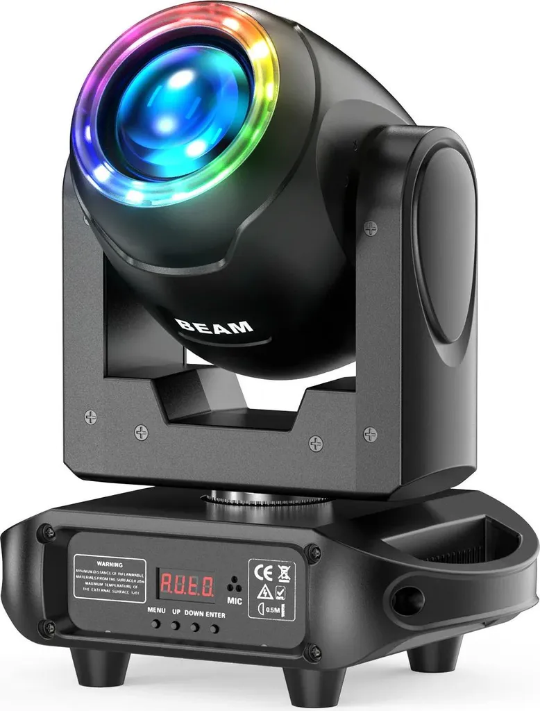 Lyre LED de Scène Mobile avec Prisme 16 Facettes pour Éclairage Soirée