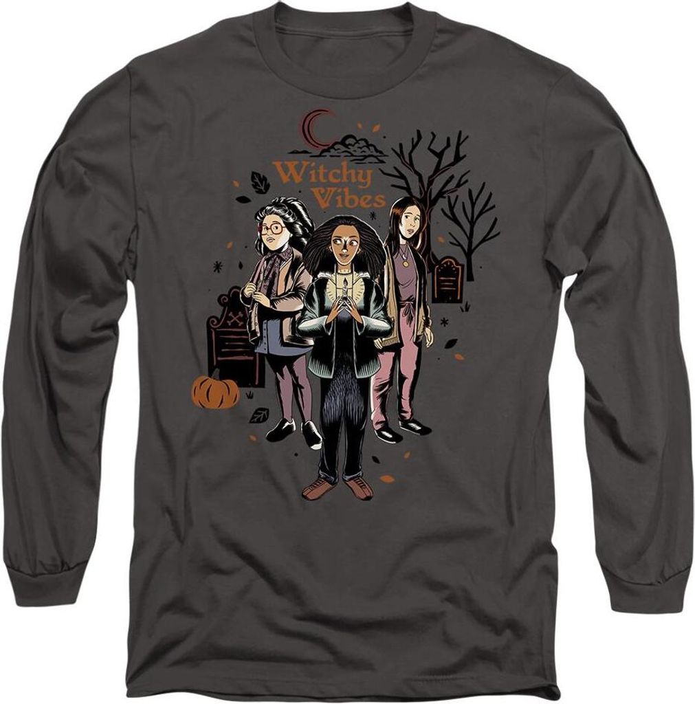 Hocus Pocus 2 - "Witchy Vibes" T-Shirt für Herren/Damen Uni TV14753 (XXL) (Holzkohle)