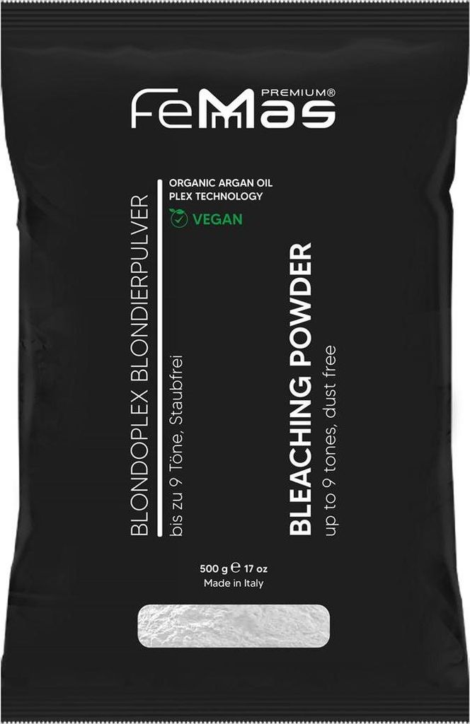 FemMas Blondierpulver 500g Weiß Plex Technologie & Arganöl Produktbild 