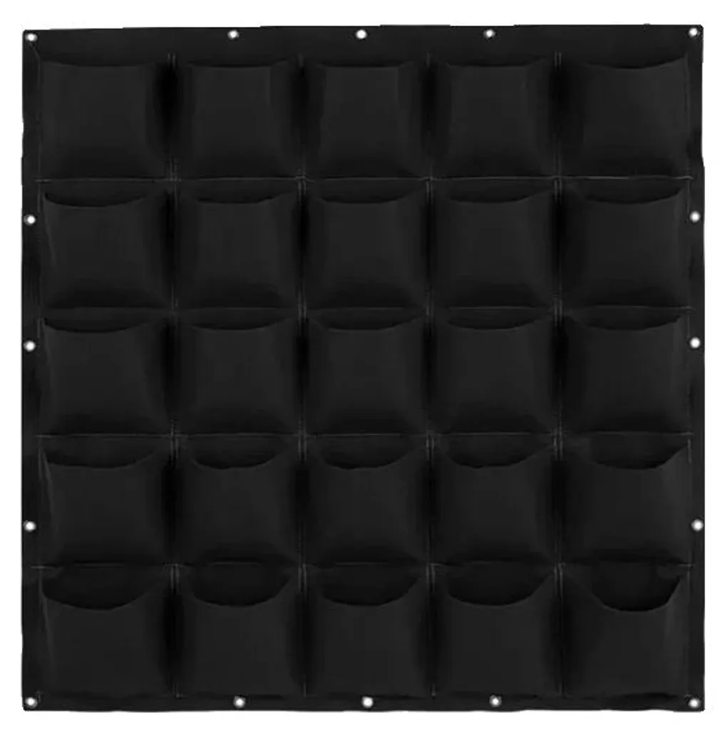 Sacs de culture verticaux noirs en feutre écologique - Lot de 25 poches