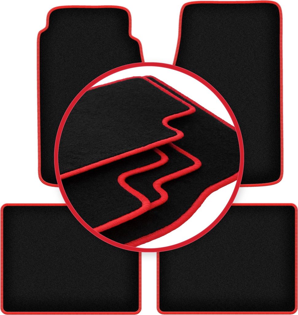 CARLUX-RED Autofußmatten für: Jeep Grand Cherokee XJ Offroad (1992-1998)