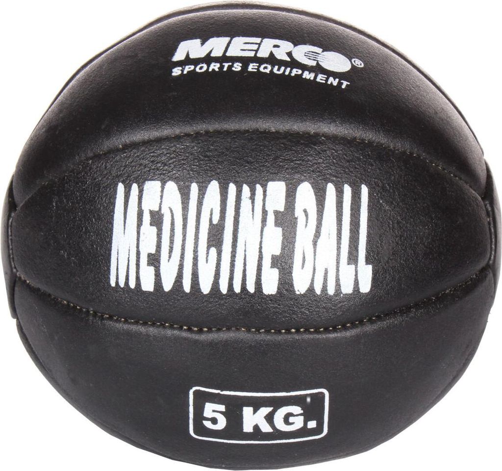 Schwarzer Leder-Medizinball, 6 kg Produktbild 