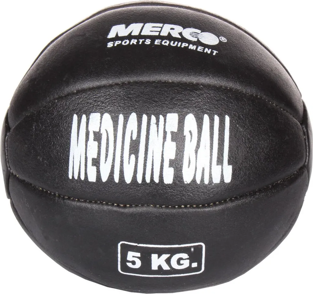 Medecine Ball 6kg en Cuir Noir - Ballon de Gymnastique de Haute Qualité
