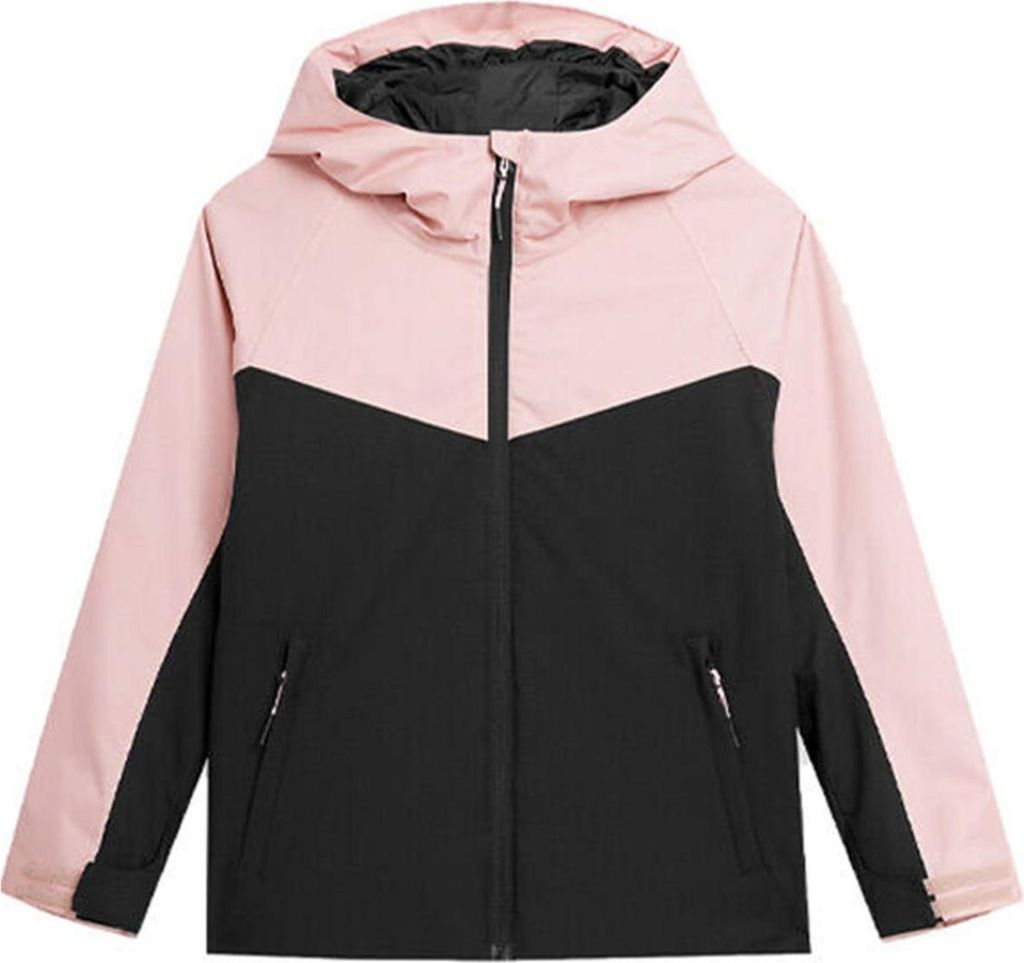 4F Mädchen-Trekkingjacke NeoDry, Rosa, Größe 128, Warm & Wasserabweisend