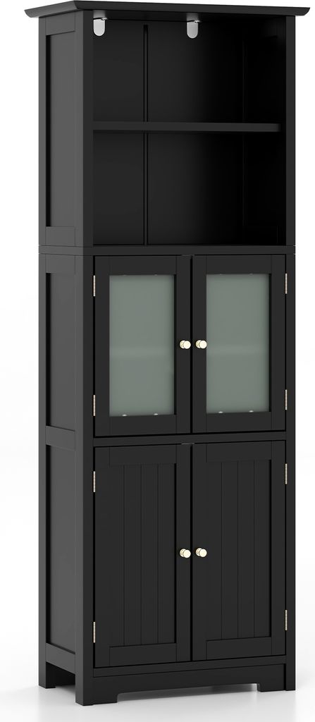 Szafka łazienkowa COSTWAY o wysokości 163 cm, wolnostojąca Zdjęcie produktu 