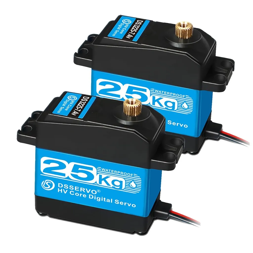 Servo RC 25KG étanche à pignons acier et couple élevé pour robotique