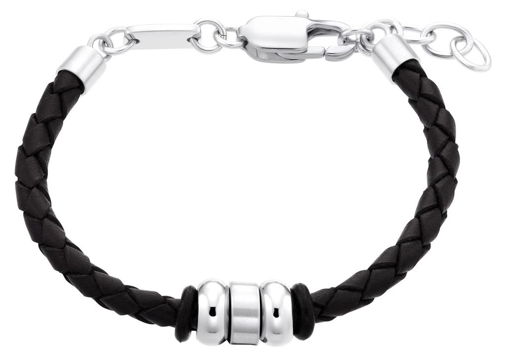 s.Oliver Kids Boys Armband 2035804 Leder schwarz mit Produktbild 