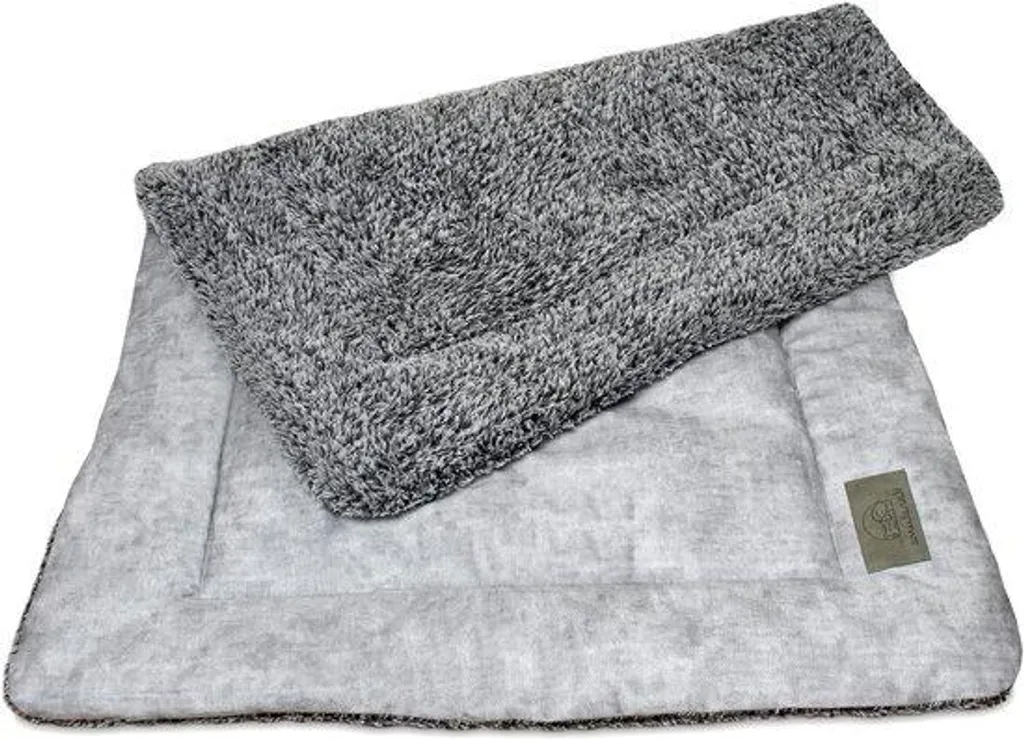 Tapis pour chien 105 x 70 cm gris idéal pour grand panier ou voiture