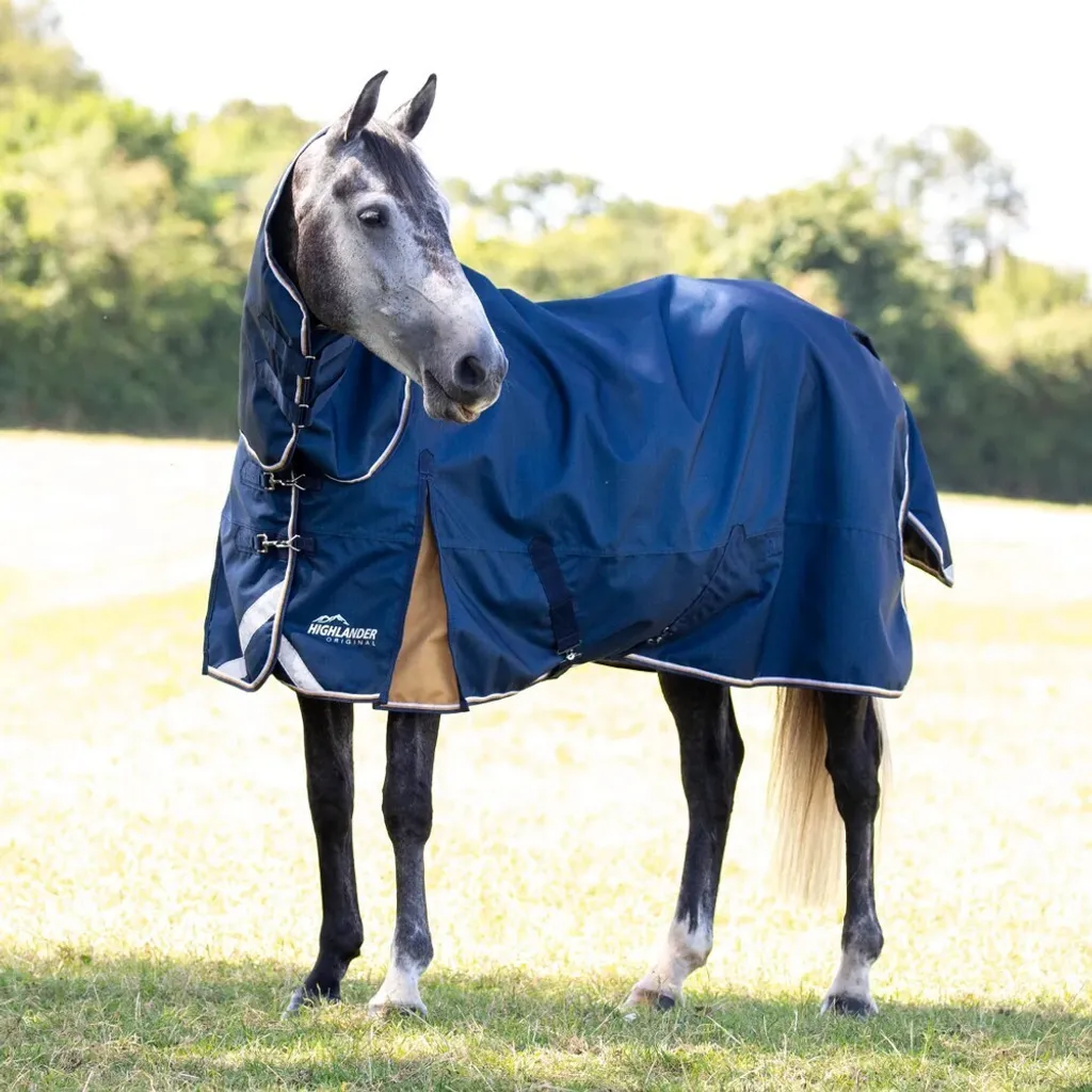 Highlander Plus ER1628 - Couverture de cheval légère combo 198cm Marine