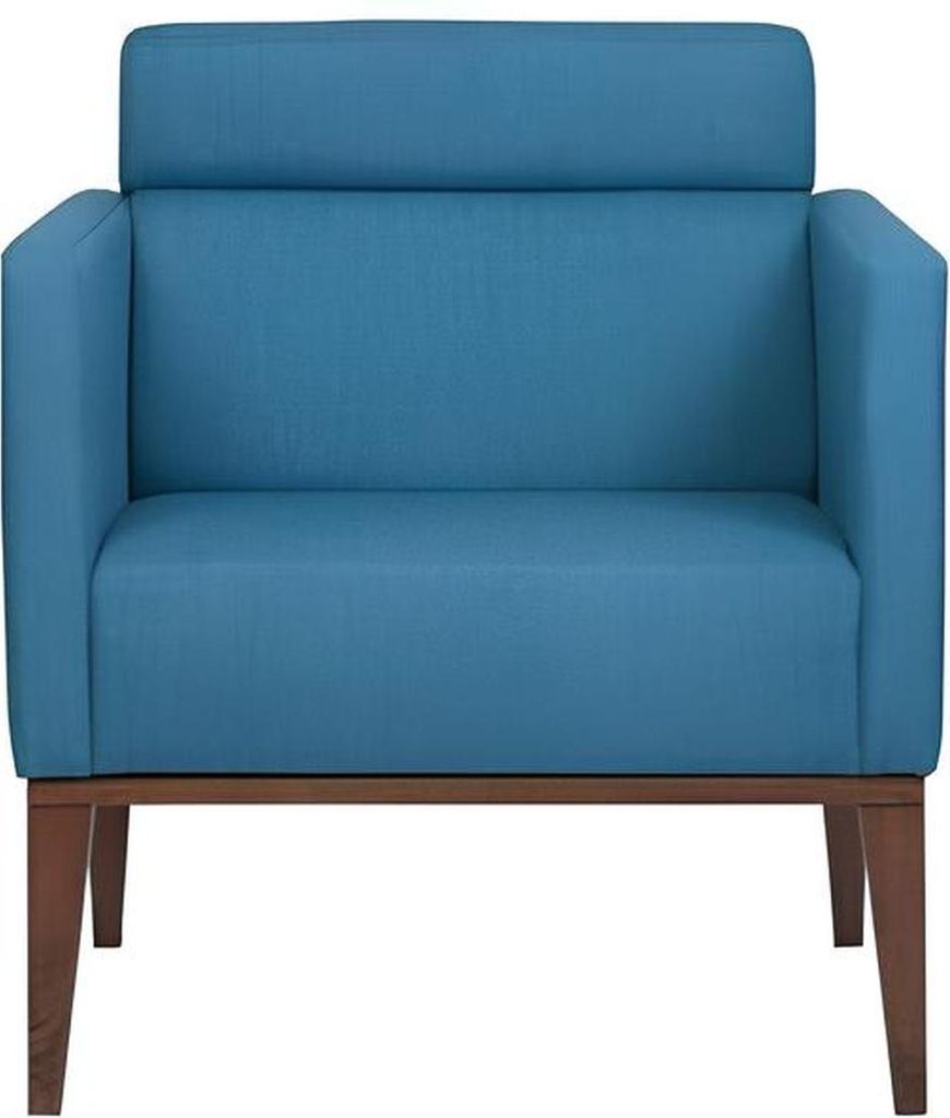 Blauer Relaxsessel Wohnzimmer 1-Sitzer Polster Couch Luxus Clubsessel