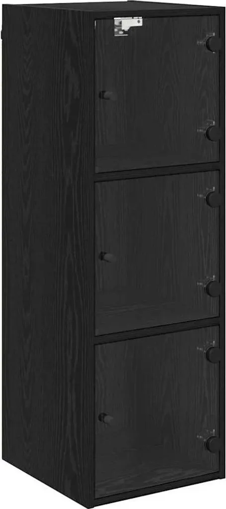 Armadietto vidaXL 35x37x102 cm Rovere Nero | Mobile Sospeso Verticale