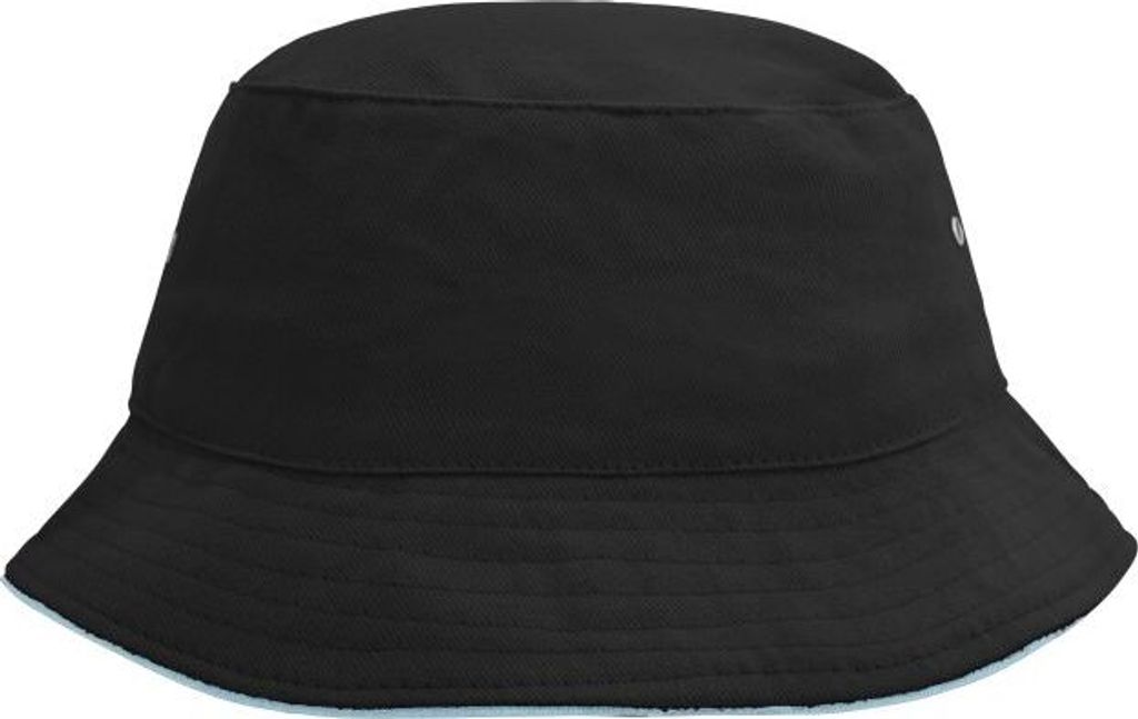 Trendiger Hut aus weicher Baumwolle black/mint, Gr. L/XL