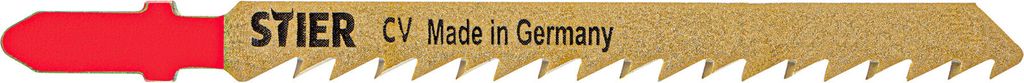 STIER Stichsägeblatt, 20 Stück, ST3103-S, Schnittlänge 75 mm, Zahnteilung 4 mm, perfekt geeignet zum Zuschneiden von Holz, Arbeitsplatten, Verbu...